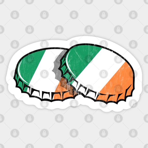 St. Patrick's Day Irish Stout Bottle Caps Sticker by Hixon House